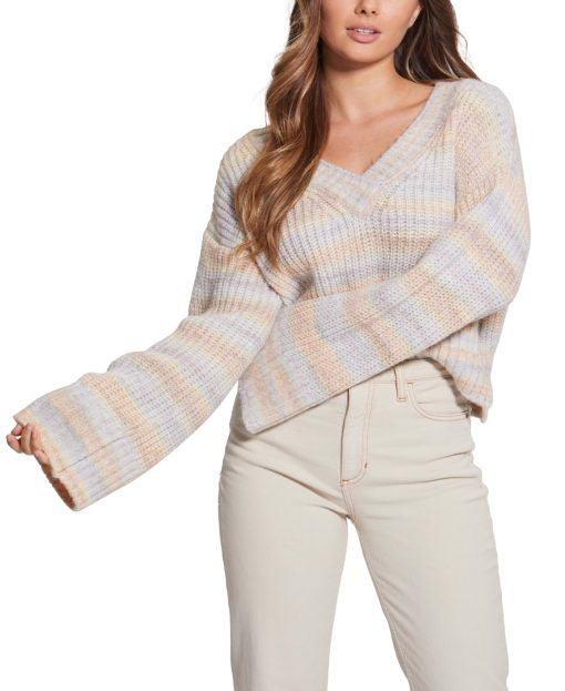 Guess Women's Pastel Striped Sweater XS - Knitwear Pullover