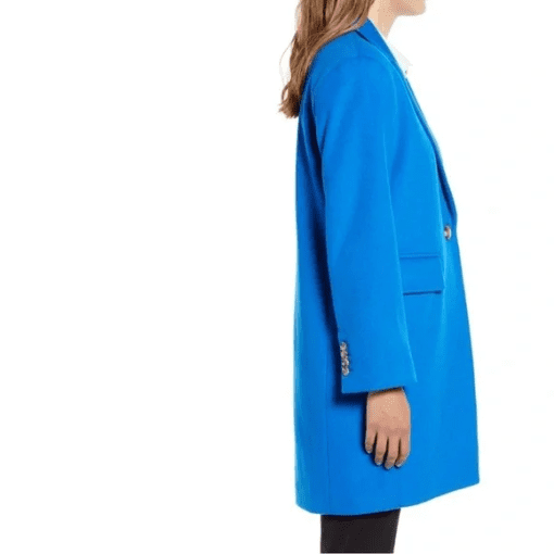 Court & Rowe Blue Car Coat - Women's Size L - Wool Coat - Image 2