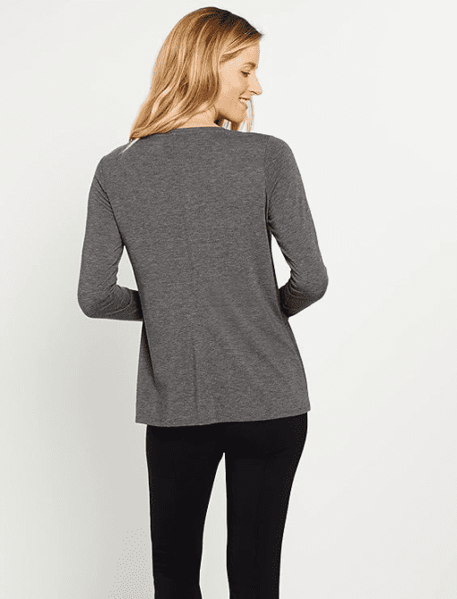 Motherhood Maternity Crewneck Nursing Longsleeve T-Shirt - Grey SIZEM - Image 3