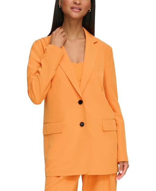 KARL LAGERFELD Orange Blazer - Women's Size 6 - Workwear Jacket