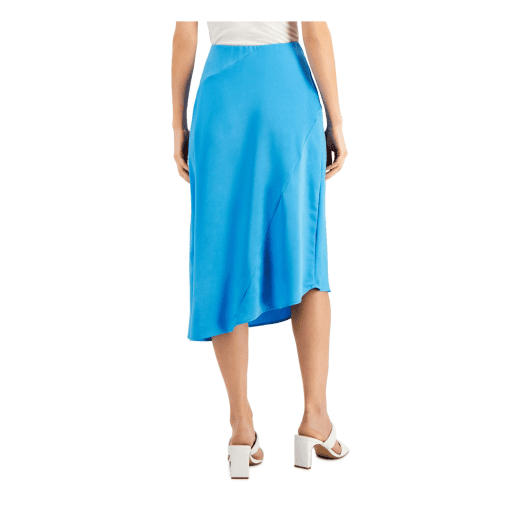 ALFANI Womens Blue Asymmetric Hem MIDI a-Line Skirt 14 - Image 2