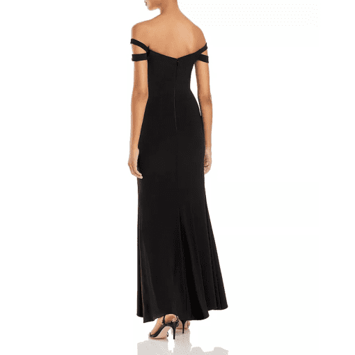 Aqua Women S Off the Shoulder Gown Black Size SIZE2 - Image 3