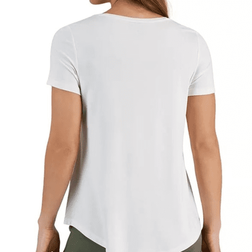 JM Collection White Scoop Neck T-Shirt - Size L - Women's Tops - Image 3