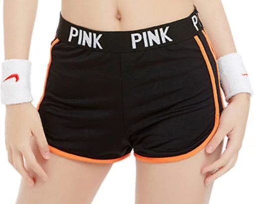 Solid Women Orange Sports Short S/M