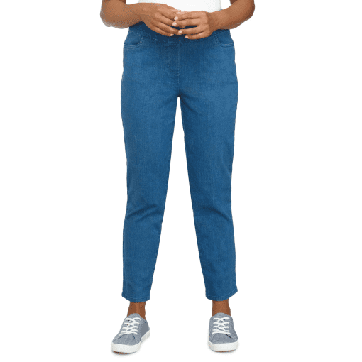 Alfred Dunner Petite Blue Denim Pull-On Pants - Size 12P - Jeans - Image 2