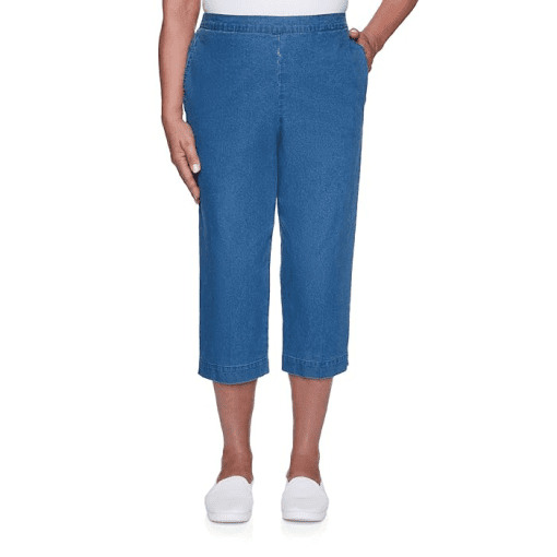 Alfred Dunner Petite Pull-On Pants Medium Denim 10P - Image 2