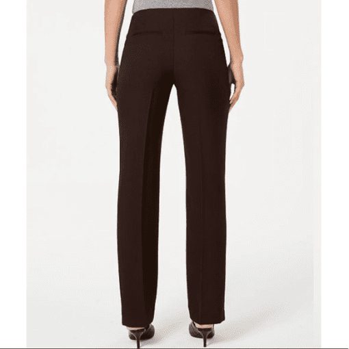 Alfred Dunner Petite Pull-On Straight-Leg Pa Brown 8PS - Image 3