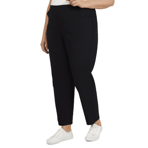 Alfred Dunner Plus Size Pull-On Pants Black 20W - Image 4