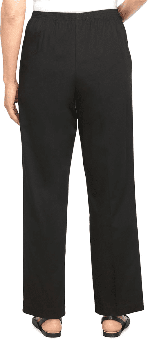 Alfred Dunner Plus Size Pull-On Straight-Leg Black 18WS - Image 3