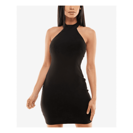 B Darlin Juniors Halter Bodycon Mini D Black S - Image 2