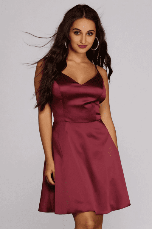 B Darlin Plus Size Garnet A-Line Dress 14W - Party Dress - Image 2