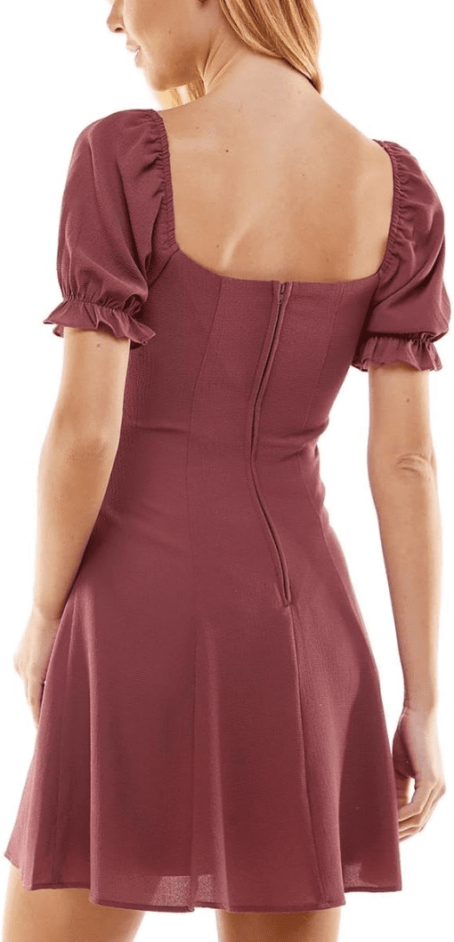 City Studios Juniors Sweetheart-Neck Fit Mauve XXS - Image 2