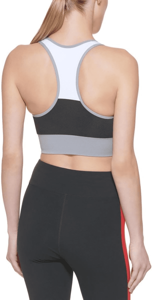 Tommy Hilfiger Colorblocked Sports Bra BlackDove Grey Combo XS - Image 2