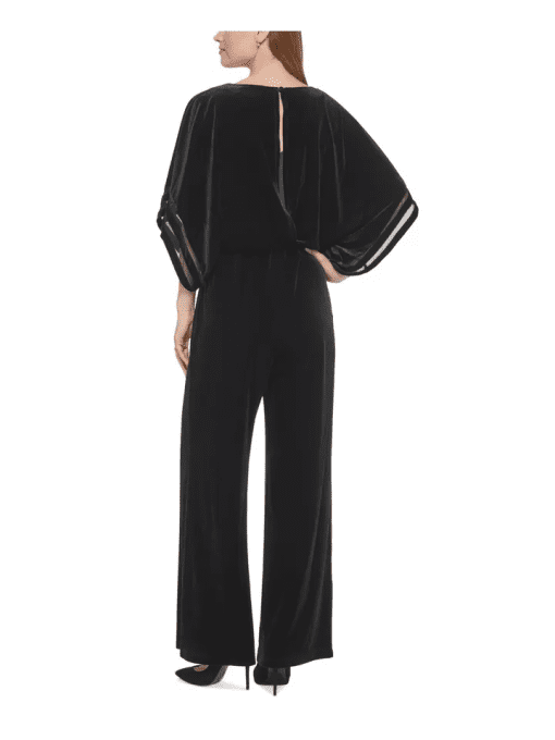 Jessica Howard Black Velvet Jumpsuit - Women's XL - Party Outfit - Image 2