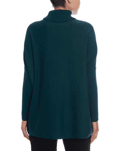 Joseph A Turtleneck Poncho Deep Teal XL - Image 3