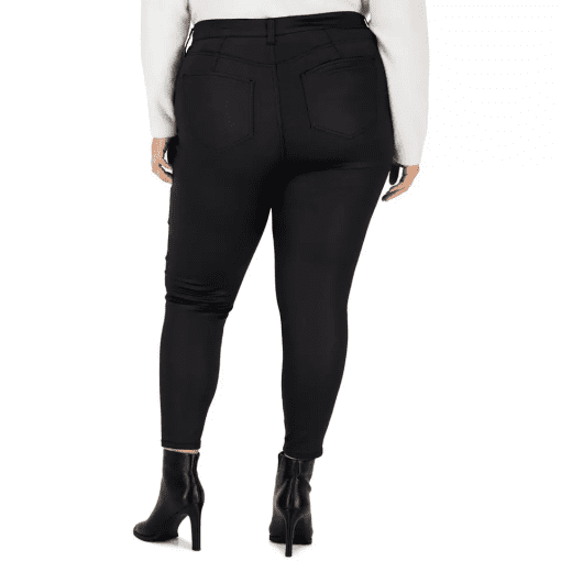 Celebrity Pink Trendy Plus Size Curvy High-Ri Coated Black 16W - Image 2