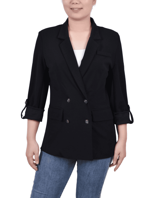 NY Collection Petite Black Blazer - Women's Workwear - PS - Image 2