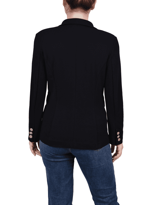 NY Collection NY Collection Petite Long Slee Black PS - Image 2