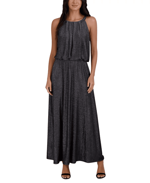 Robbie Bee Petite Silver Maxi Dress - Women's Formal Wear - Image 2