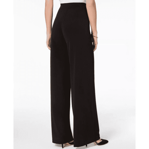 NY Collection Petites Women's Wide Leg Pull on Palazzo Pants PM - Image 3