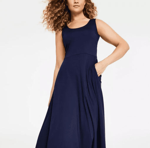 MSK Petite Pullover Dress Navy PM - Image 2