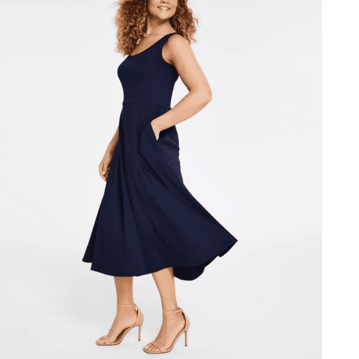 MSK Petite Pullover Dress Navy PM - Image 4