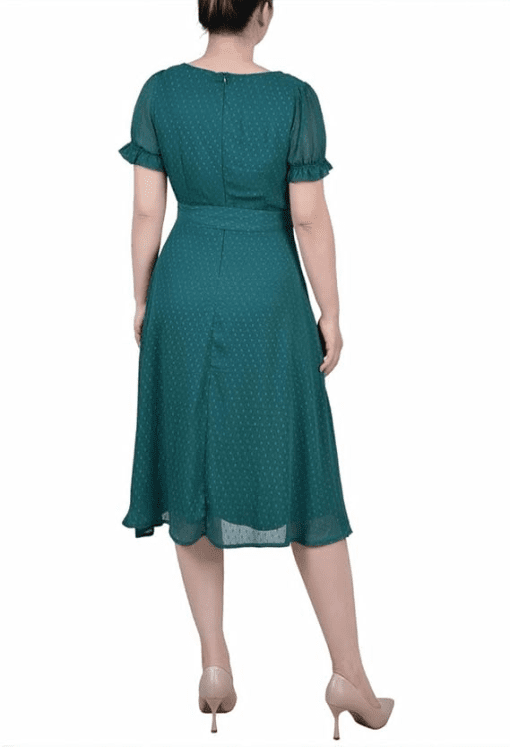 NY Collection NY Collection Petite Short Sle Alpine Green Rectangle PL - Image 2