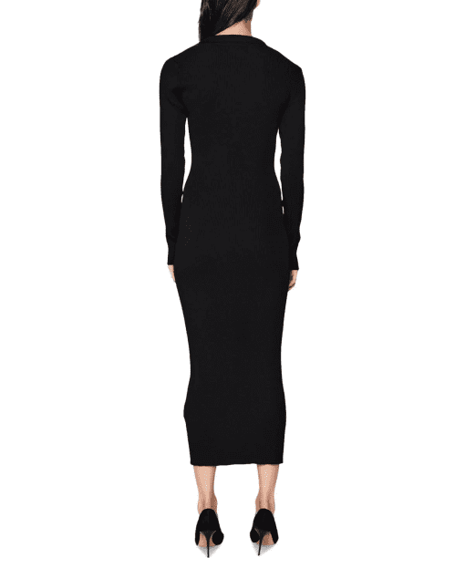 Bardot Womens Rosario Rib-Knit Dress Black M - Image 3