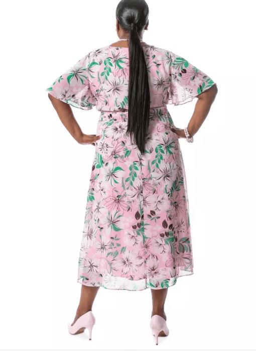 Kasper Pink Floral Midi Dress - Size L - Women's Dresses - Image 2