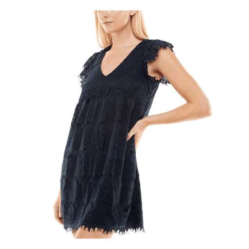 Speechless Navy Lace Shift Dress - Juniors Size L - Party Dress - Image 3