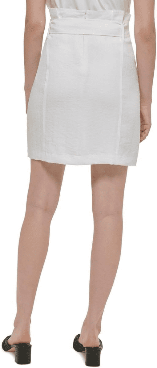 Calvin Klein Cargo Belted Pencil Skirt Soft White 8 - Image 2