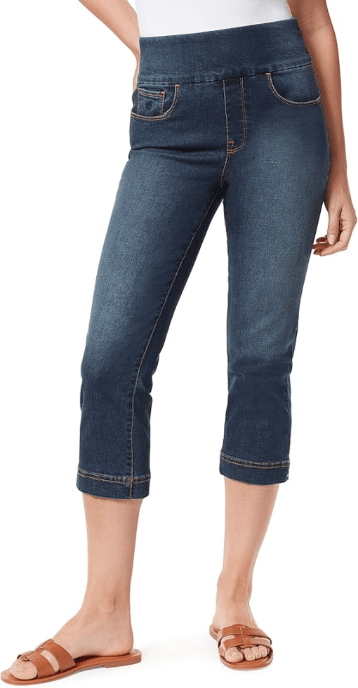 Gloria Vanderbilt Amanda Pull-On Capri Jeans Caraway 8 - Image 2