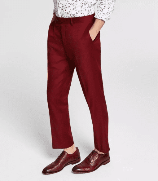 Bar III Men's Burgundy Dress Pants 30x30 - Slim Fit Trousers - Image 2