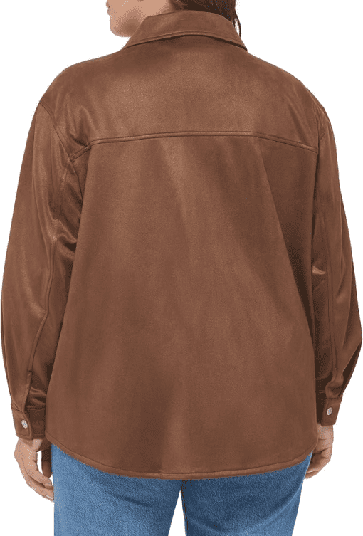 Levis Trendy Plus Size Faux-Suede Sh Dark Brown Cafe 4X - Image 2