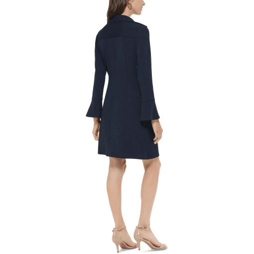 Tommy Hilfiger Petite Ribbed Knit Bell-Sleeve Sky Captain 4P - Image 3