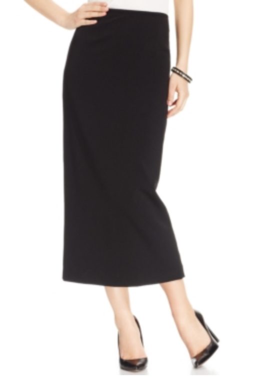 Kasper Crepe Column Skirt - Black 6