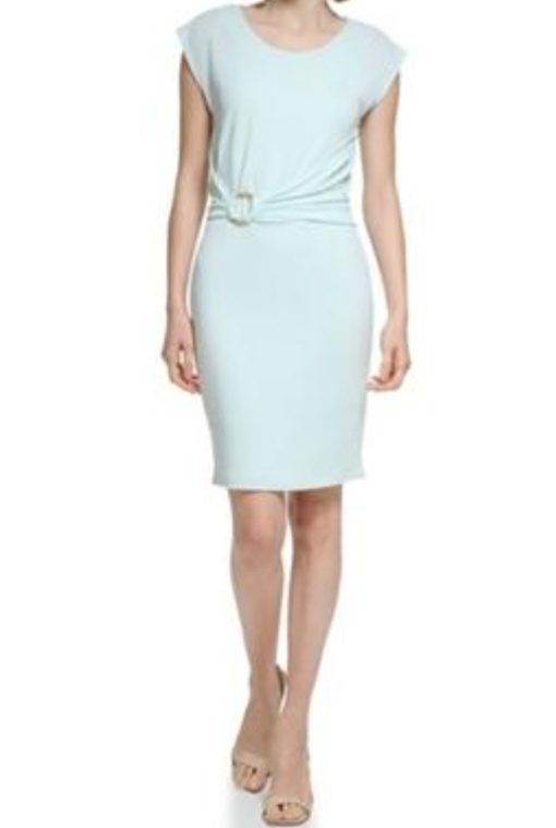 Calvin Klein Women's Jersey Cap Sleeves Sheath Dress