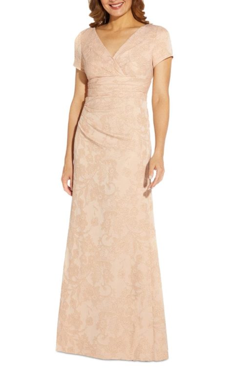 Adrianna Papell Blush Lace Maxi Dress XS - Evening Gown