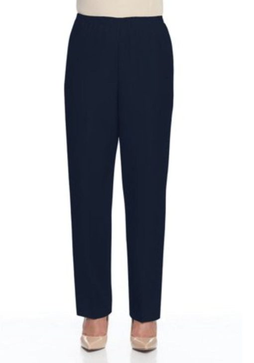 Alfred Dunner Classics Pull-on Straight-Leg Pants - Navy 12