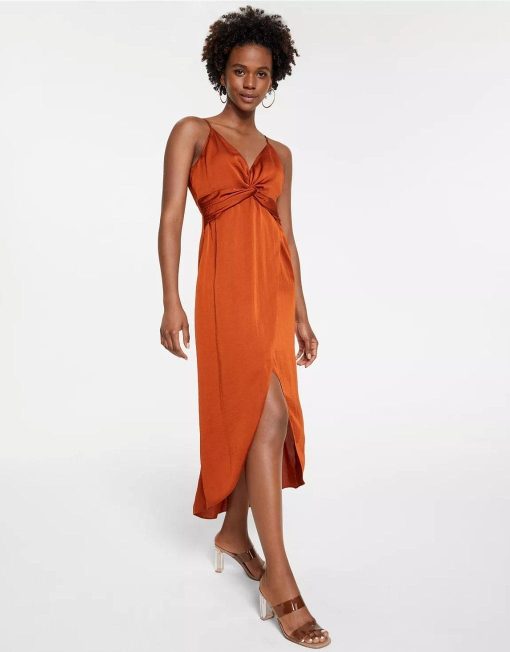 Bar III Women's Twist-Front A-Line Dress S