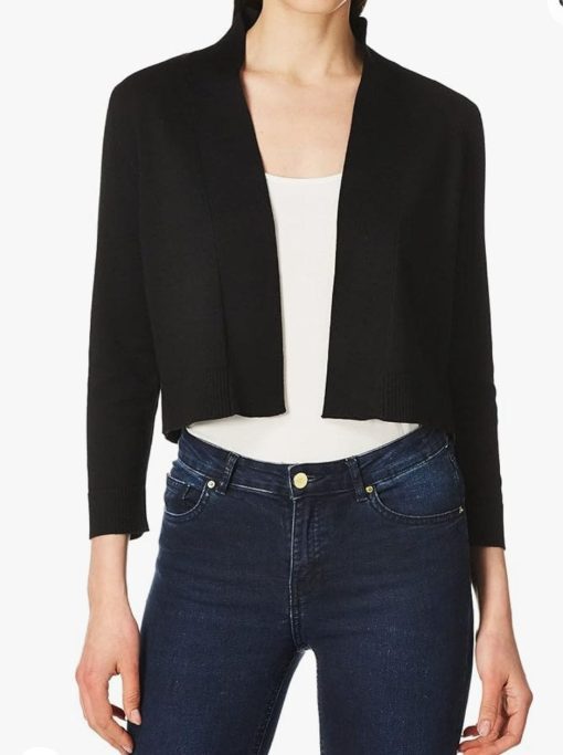 Calvin Klein Black Bolero Cardigan - Size L - Women's Jackets