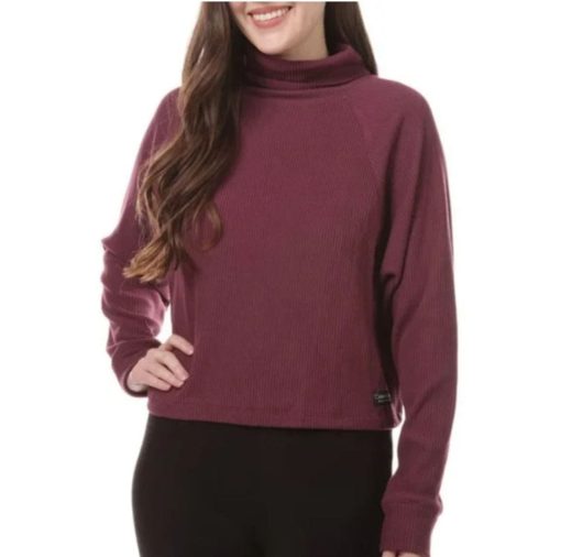 Calvin Klein Brushed CROP Turtleneck Sweatshirt XXL