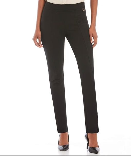 Calvin KleinSlim Straight Pull-On Ponte Pants L