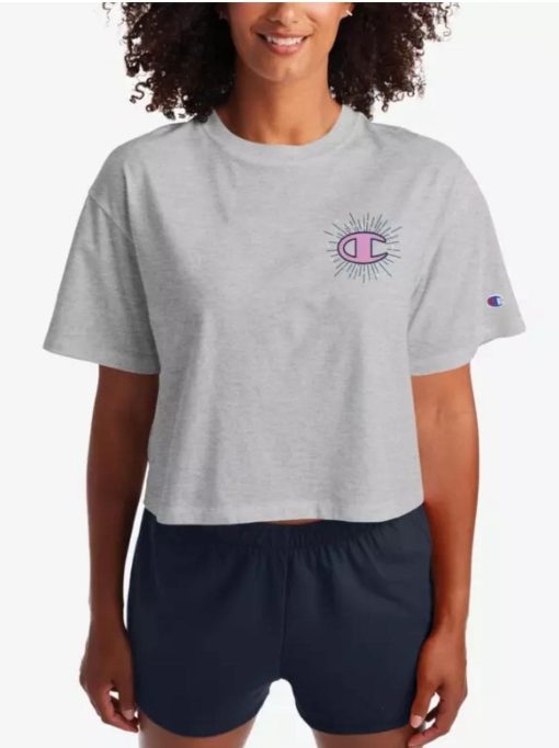 Champion Oxford Gray Cropped Tee Shirt - Women's T-Shirt - 2XL