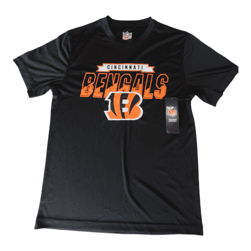 CINCINNATI BENGALS WOMENS BLACK BURBLE SHORT SLEEVE T-SHIRT S