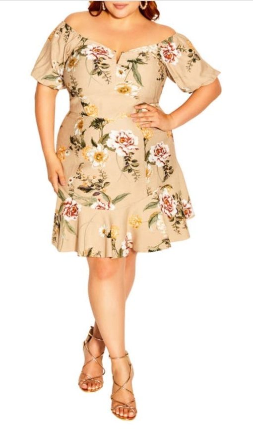 City Chic Trendy Plus Size Finch Floral Dress XXL