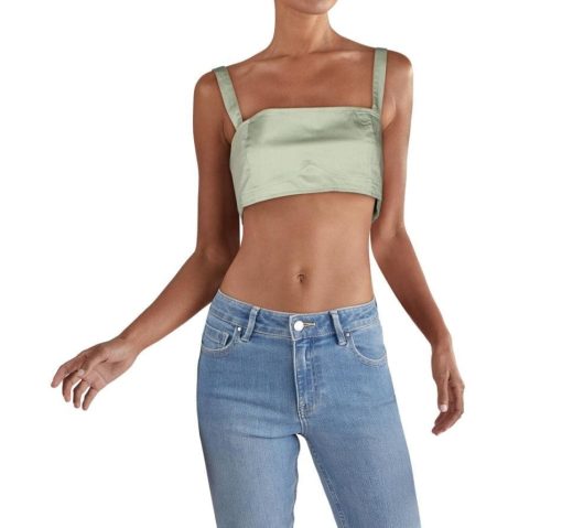 DANIELLE BERNSTEIN WOMENS BRA TANK SHORT CROP TOP 2