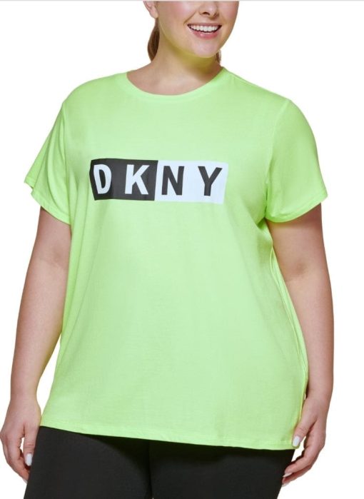 Dkny Plus Womens Logo Activewear Pullover Top 2X