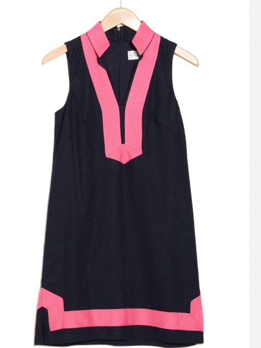 Eliza J Collared Colorblock Dress in Black 6