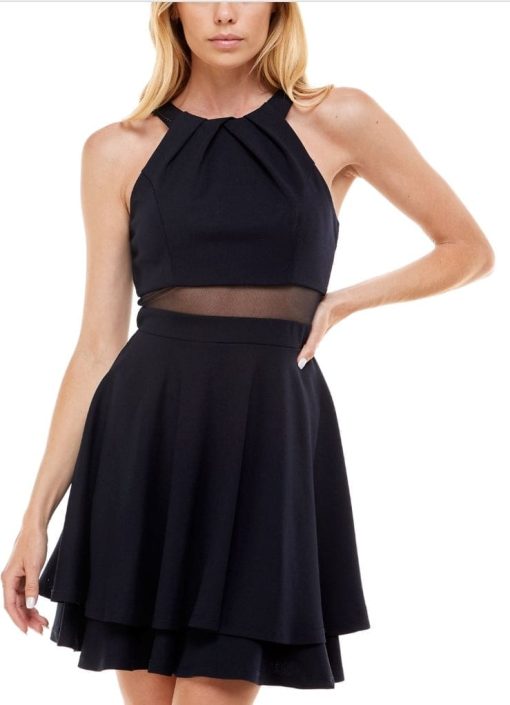 Emerald Sundae Black Halter Dress - Juniors XXL - Party Dress